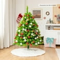 thumbnail image 3 of Gymax 4.5 FT Verdant Artificial Christmas Tree Hinged Green Flocked Xmas Tree, 3 of 10