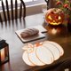 thumbnail image 5 of Decoraciones de Halloween, adornos de Halloween, regalos de Halloween, mantel de calabaza bordado de tela de Halloween, mantel individual para el hogar con aislamiento antiescaldamiento, manteles indi, 5 of 6