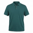 thumbnail image 2 of Fnnxeal Mens Polo Shirts Casual Waffle Solid Collared Summer Short Sleeve Polo Green Shirts for Men Size M, 2 of 6