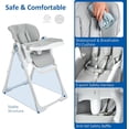 thumbnail image 2 of Silla Alta para Bebés Multifuncional con Altura y Reclinación Ajustables, Silla Plegable con Bandeja Removible para Bebés y Niños Pequeños, 2 of 6