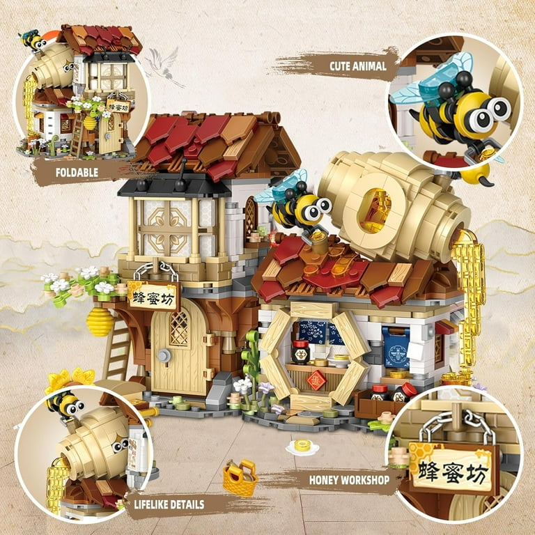 Syrinx Street View Tea Shop Mini Building Blocks Compatible with