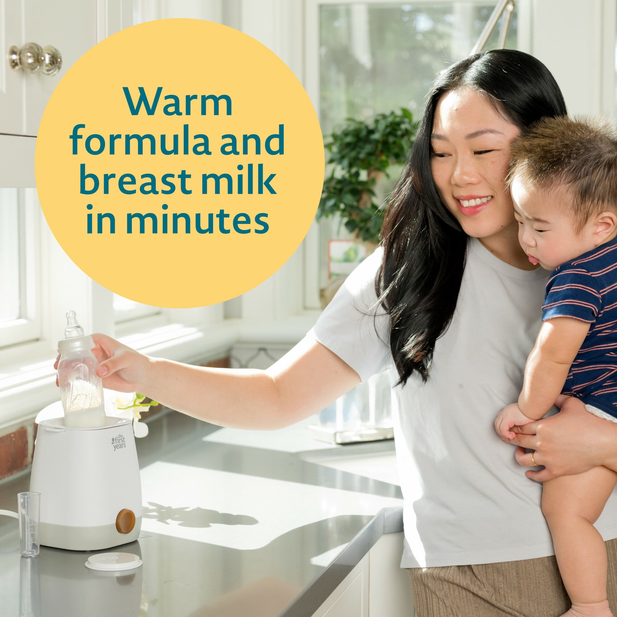 The First Years 2-in-1 Simple Serve Bottle Warmer And Pacifier Sanitizer, Works With Most Bottles