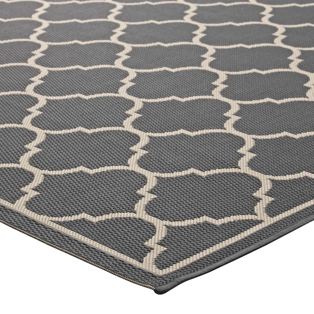 Avena Moroccan Quatrefoil Trellis 8x10 Indoor and Outdoor Area Rug R-1137B-810