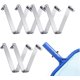 thumbnail image 1 of 3 PCS Pool Pole Clips,Pool Brush Clip,Stainless Steel Universal V-Clip for All Swimming Pool and Spa Skimmer Nets,Leaf Rake,Brushes or Pool Supply,Works for Inground Pools or Above Ground, 1 of 5