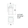 thumbnail image 3 of Vaxcel Freeport Aluminum 1 Light LED Dusk to Dawn Black Outdoor Wall Lantern Clear Glass, 3 of 8