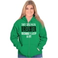thumbnail image 4 of They Call Me A Dreamer Sleep A Lot Zip Up Hoodie Men's Women's Brisco Brands 2X, 4 of 6