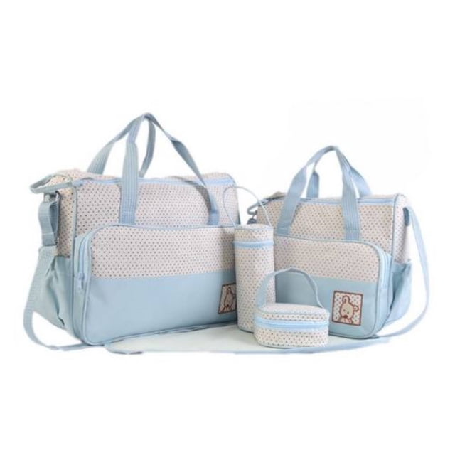 Set de Mochila Pañalera Netsell Azul celeste 5 piezas
