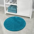 thumbnail image 2 of mDesign Microfiber Accent Rug Mat/Runner, 24" Diameter - Heather Teal Blue, 2 of 8