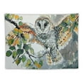 thumbnail image 5 of Shiartex  Tapestry Wall Hanging Flying Forest Birds Painting Owl Animals Wildlife Trees Wild Nature Lake Print Sketch Watercolor Wall Tapesty for Bedroom Home Wall Decor  50x40inch, 5 of 6