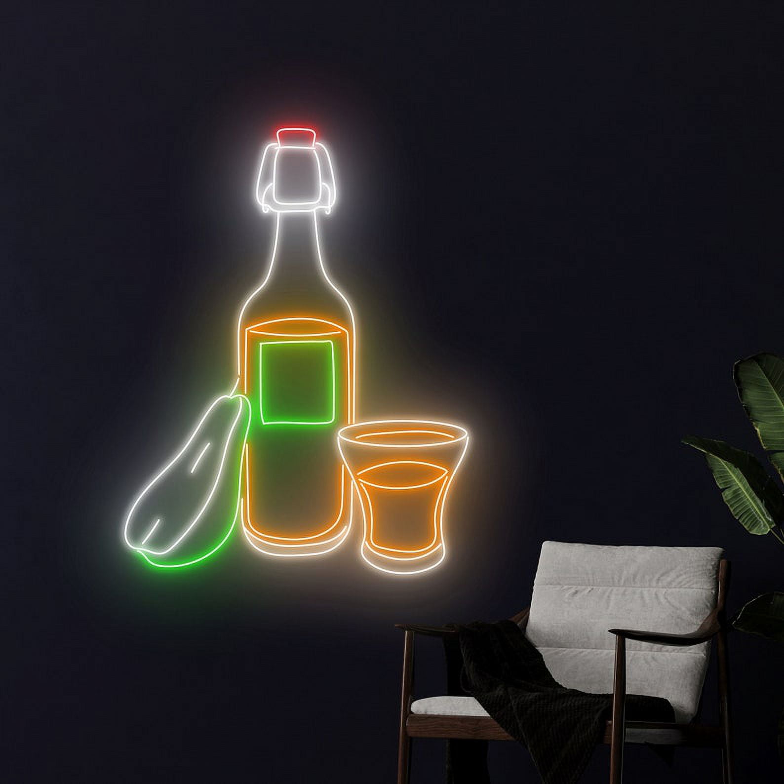 Handmadetneonsign Pear Cider Neon Sign, Pear Cider Neon Light, Pear Cider Led Sign, Wine Bar Decor