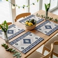thumbnail image 5 of Placemats for Dinning Table Set of 12, Blue Beige Boho Vintage Ethnic Tribal Southwestern Burlap Kitchen Place Mats Waterproof Cloth Table Mats, Indoor Outdoor Placemats Easy Clean Dinner Decor, 5 of 8