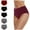 Wine, variant on 5 Pack Womens Cotton Underwear High Waist Tummy Control Full Coverage Briefs Ladies Panties for Everyday Sporty