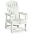thumbnail image 5 of Gymax Ensemble de 2 Chaises Adirondack de Patio pour Enfants Fauteuil Chaise d'Extérieur Résistante aux Intempéries Blanc, 5 of 5