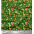 thumbnail image 1 of Soimoi Georgette Viscose Fabric Balloon,Floral & Cute Animals Cartoon Printed Fabric 1 Yard 42 Inch Wide, 1 of 1