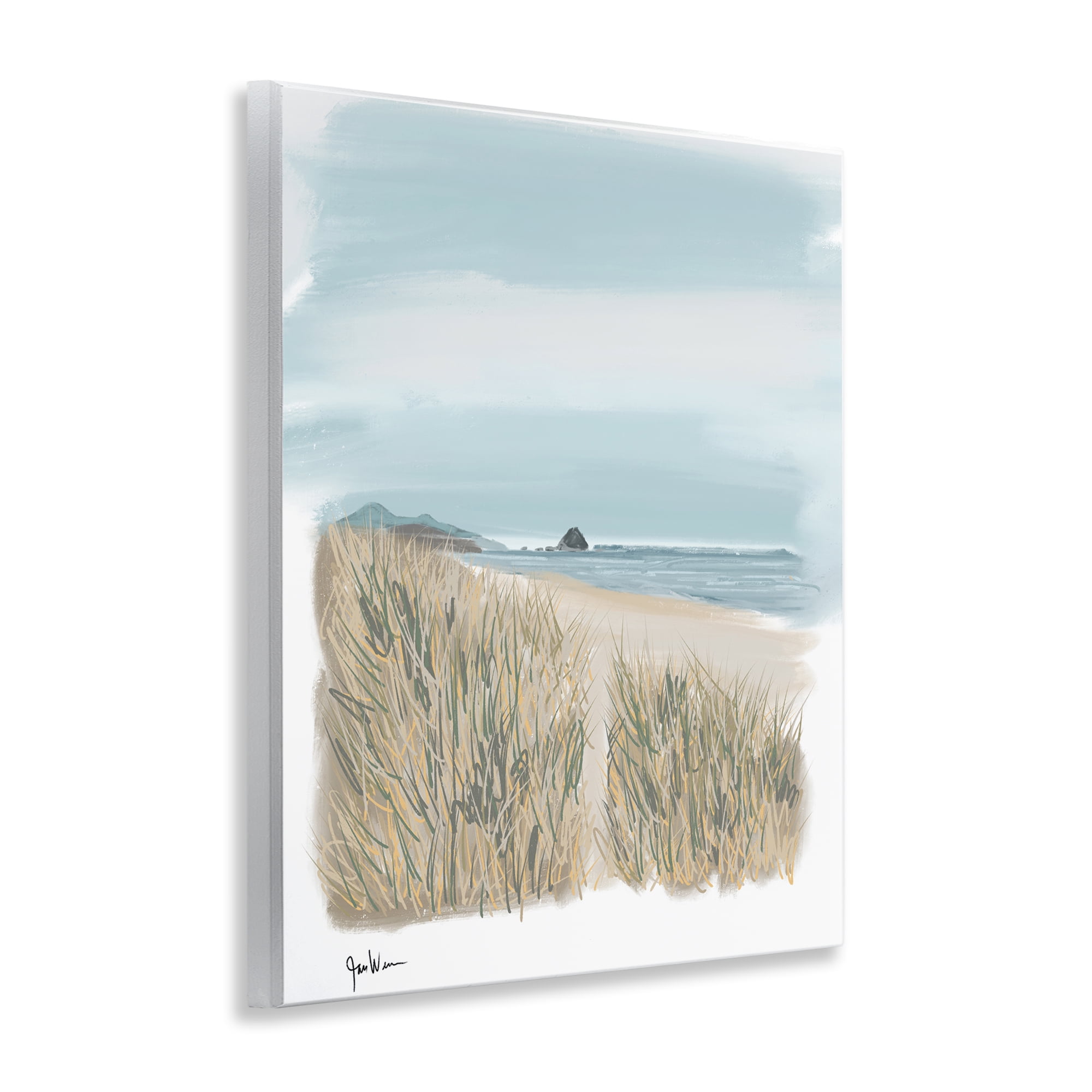 Stupell Industries Path To Calm Beach Landscape & Nature Painting Unframed Art Print Wall Art, 11 x 14