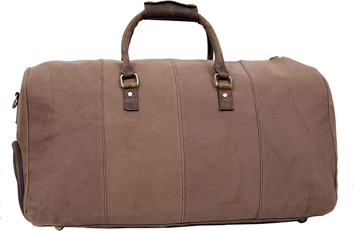 24" Genuine Leather Duffel | Travel Overnight Weekend Leather Bag | Sports Gym Duffel for Men Travel Duffel