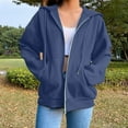 thumbnail image 2 of ZHYou Womens Coats Fashion Casual Thick Solid Color Open Front Hoodie Coats, 2 of 6