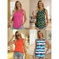 thumbnail image 5 of Tops for Women Trendy Summer Sleeveless T Shirts Basic V Neck Floral Print Tank Tops M, 5 of 6