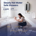 thumbnail image 5 of Tankless Water Heater On Demand Water Heater Propane Gas, Up to 4.3 GPM, 100000 BTU Instant Hot Water Heater with LED Display, Indoor Installation, 2-4 Point Use for Family Bathroom Kitchen, 5 of 7