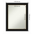 thumbnail image 2 of Manhattan Black Non-Beveled Wood Bathroom Wall Mirror, 2 of 10