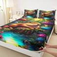 thumbnail image 4 of Erosebridal Cartoon Capybara Bed Sheets,Colorful Mushroom Fungus Planet King Sheets For Kids Teens 4pcs, 4 of 6