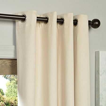 Signature Grommet Ivory 50 X 120 Inch Blackout Curtain Walmart