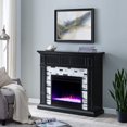 thumbnail image 5 of Southern Enterprises 45.5" Black and White Contemporary Electric Fireplace, 5 of 5