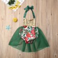 thumbnail image 4 of PENGXIANG Bébé Filles Noël Robe Romper Body Floral Tenues Vêtements Rouge 0-3 Mois, 4 of 7