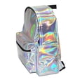 thumbnail image 2 of Mochila escolar Sincero PU con láser brillante plateado holográfica unisex, 2 of 6