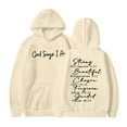 thumbnail image 1 of TINZ Sweat à Capuche Imprimé Lettre pour Femmes, Manches Longues, avec Poches, Décontracté, Fermeture Éclair devant, 1 of 4