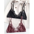 thumbnail image 4 of 2pcs mujeres Bralette ajustable elegante de moda transpirable encaje triángulo sujetador para la vida diaria, 4 of 6