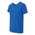 thumbnail image 2 of Softstyle V-Neck T-Shirt, M, Royal, 2 of 3