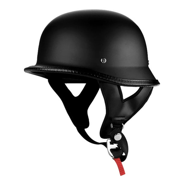 Half Motorcycle Helmet German Style Matte Black