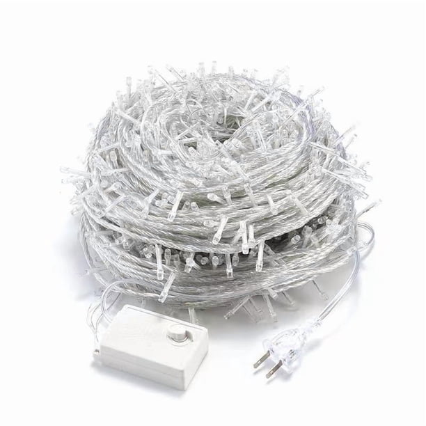 Guirnalda de Luces LED 240 Bombillas (27m), Conectable, Impermeable IP44, 13 Modos con Temporizador, Cable Transparente para Interior/Exterior, Boda, Navidad y Jardín (Blanco Cálido)