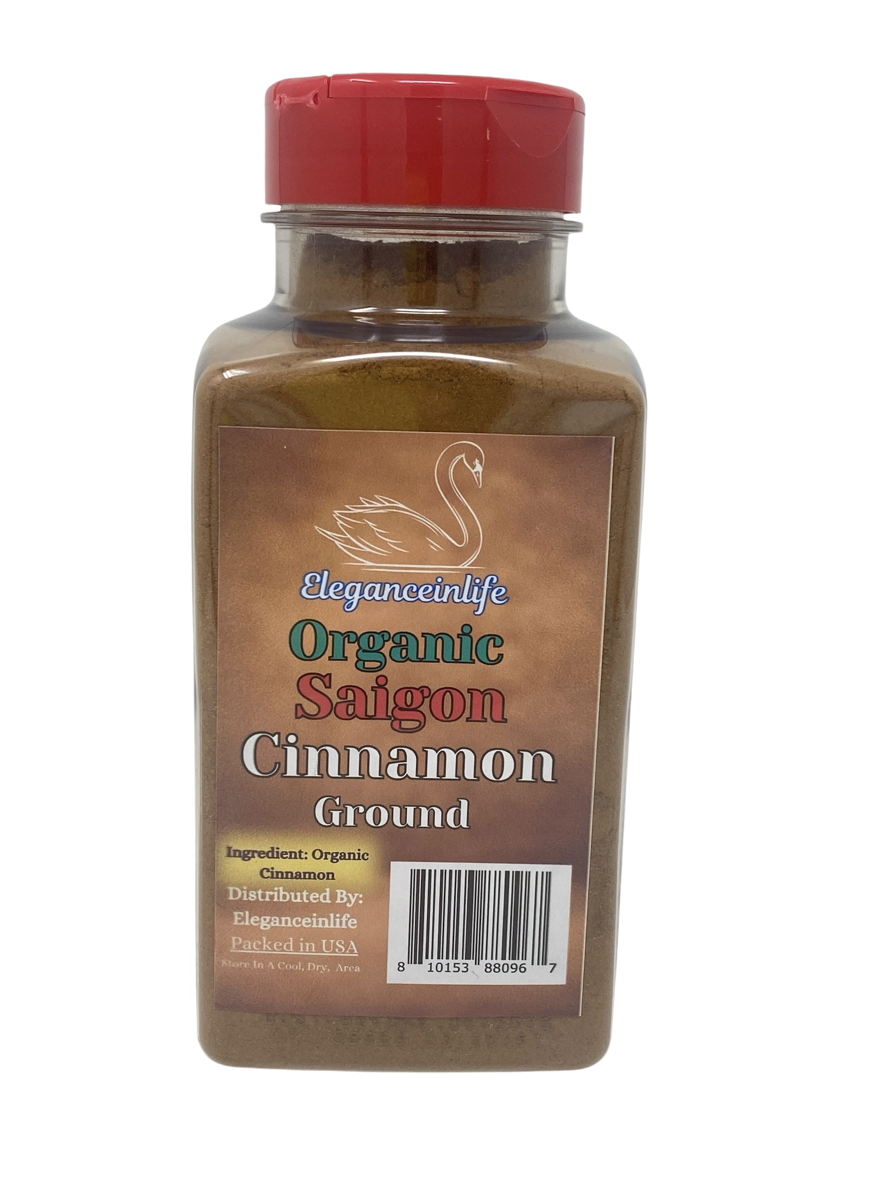 Eleganceinlife Organic Saigon Cinnamon Ground, 10.7 oz (303g) - Packed in USA Pack of 2