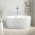 thumbnail image 3 of Vanity Art 59" x 59" Acrylic Freestanding Bathtub Contemporary Soaking Tub with Overflow and Pop-Up Drain, VA6810, 3 of 6