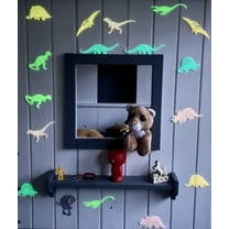 Glow in The Dark Ceiling Moon and Stars Stickers for Bedroom, Luminous Wall Decals, Kid-Safe High Quality PVC, Easy to Apply Bring The Night Sky to Your Kids' Room (Dinos)