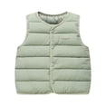 thumbnail image 3 of Splozh Kids Fleece Vests Lightweight Vest Warm Cute Sleeveless Jacket Soft Fall Winter Clothes Outerwear Coat,Light Green,3-4 Years, 3 of 6
