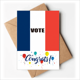 thumbnail image 1 of La bandera de Francia voto para elecciones generales Sobre de la Carta de felicitación de la tarjeta de matrimonio, 1 of 4