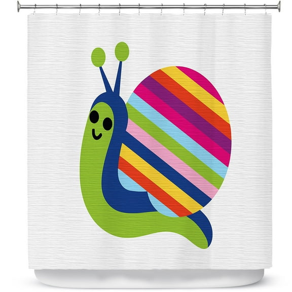 Shower Curtains 70" x 73" from DiaNoche Designs by Angelina Vick - Rainbow Snail