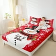 thumbnail image 4 of Castle Fairy Children Teens Kawaii Xmas Snowman 3Pcs Twin Sheet Sets,Merry Christmas Twin Fitted Sheet,Happy New Year Breathable Flat Sheet,Super Cozy Room Decor, 4 of 7
