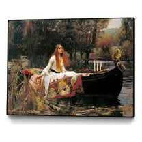 Giant Art Canvas  40x30 The Lady of Shalott  1888 Framed in Multi-Color