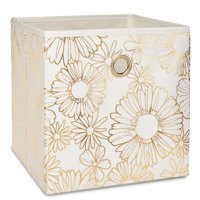 Mainstays Collapsible Fabric Cube Storage Bins (10.5" x 10.5"), 4 Pack, Multiple Colors
