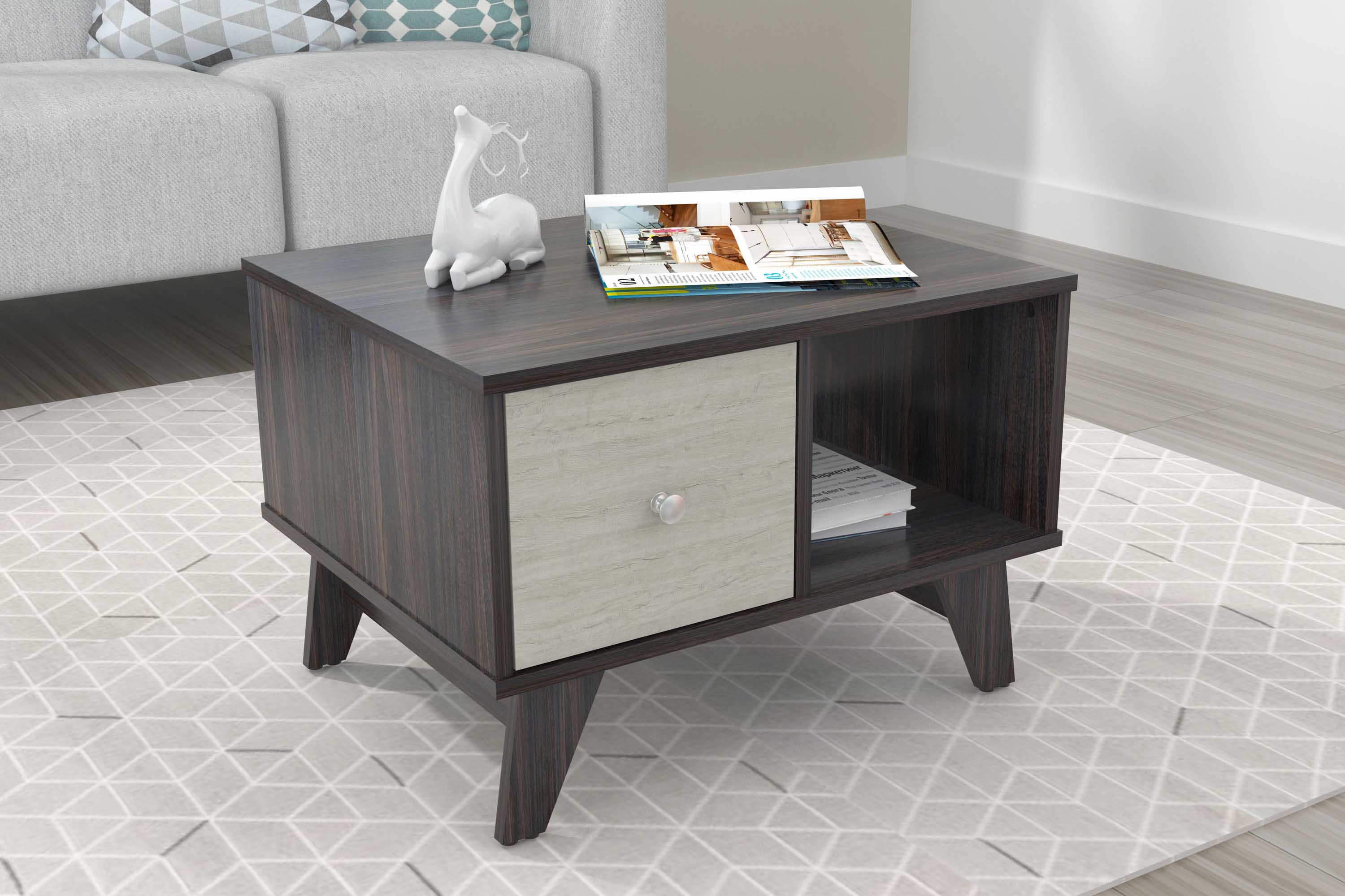 Inval Vinka Modern Tobacco Brown Coffee Table