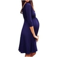 thumbnail image 2 of Fengqque Nursing Maternity Maternity Postpartum Comfort Dress Pajamas Pregnant Delivery Clothes Short Sleeved Open Breastfeeding Clothes Pregnant Skirts Short Sleeved Round Neck Dresses, 2 of 3