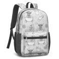 thumbnail image 2 of Highland Cow and Bathtub Print 17" School Backpacks for Teens,Waterproof Oxford Fabric,S-Shape Padded Straps for School,Travel,Hiking,Camping, 2 of 6