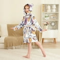 thumbnail image 4 of FORMRS Niños Bathrobe Unisex Hooded Robe Soft Plush Pajamas Sleepwear, Size 10-12T, White Magical Halloween, 4 of 7
