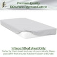 thumbnail image 2 of Full Size Extra Deep Pockets Fitted Sheet Only - 1000-Thread Count 100% Pure Egyptian Cotton, 18 inches Deep Pockets Fitted Sheet, Soft, Sateen Weave - Light Grey Color, 2 of 7