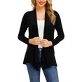 thumbnail image 2 of Cardigans Women Trendy Elegant Solid Shawl Long Sleeve Open Front Casual Lightweight Outwear Coats, 2 of 4