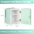 thumbnail image 4 of iceBlue LED Mirror Skincare Refrigerator- 4L Mini Fridge for Makeup & Drinks - Car/Home Portable Cooler, 4 of 7